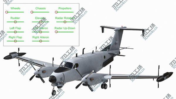 images/goods_img/20210312/Beechcraft RC12 Guardrail Rigged 3D model/4.jpg